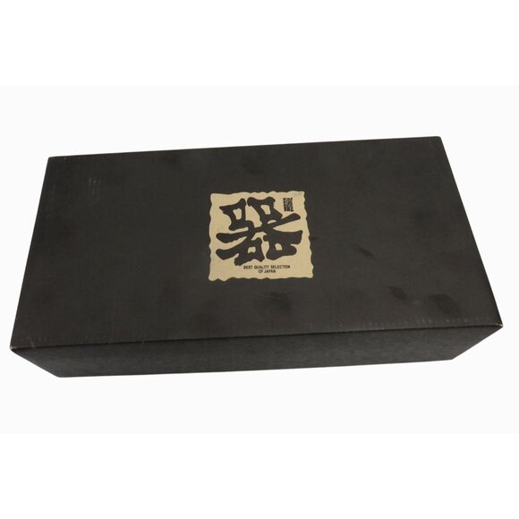 Porcelain TEA SET with Blue and White Floral Design in Box Japanese Vintage - Picture 10 of 13